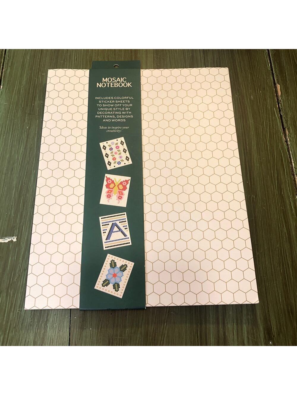 LOVE X JUNE NWT Mosaic Notebook Journal with Colorful Sticker Sheets
